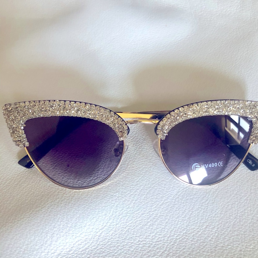 Crystal Embellished CatEye Sunnies